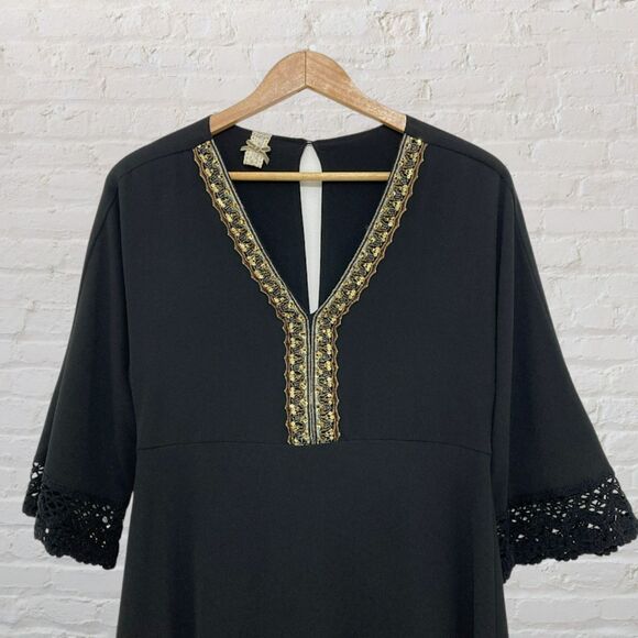 NKN Nekane Sequin Black Boho Mini Dress S ✨ - Picture 4 of 12